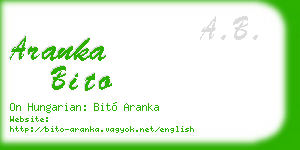 aranka bito business card