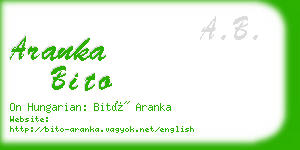 aranka bito business card